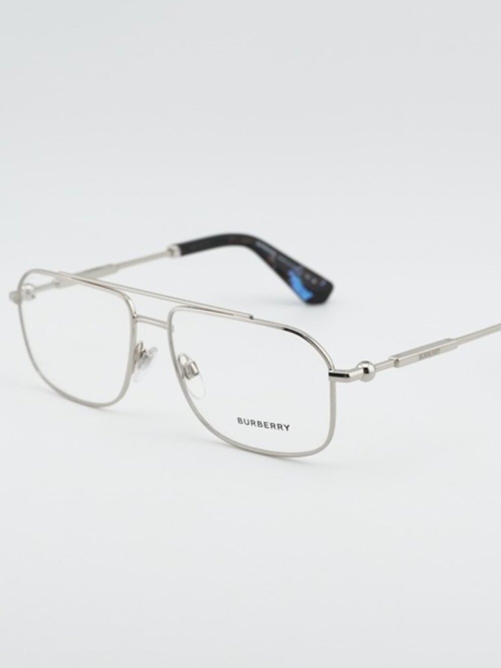 Burberry BE1391 1005 Eyeglasses Silver 56mm Rectangle Frame